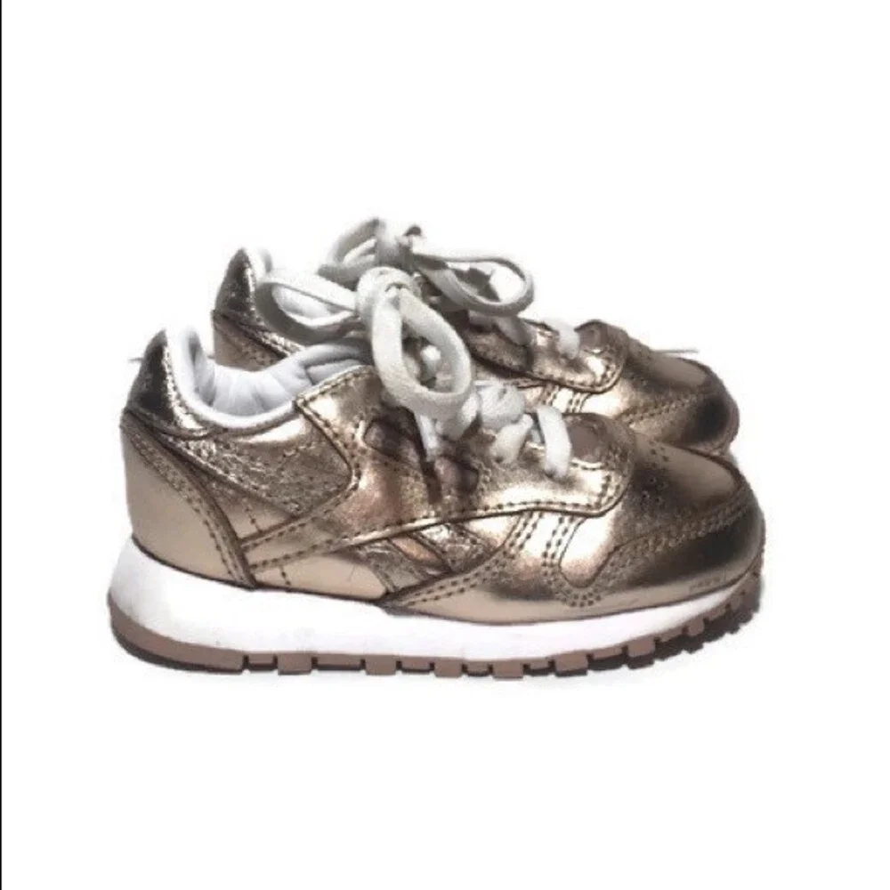 Reebok Rose Gold Infant Baby WalkCrib Snea…